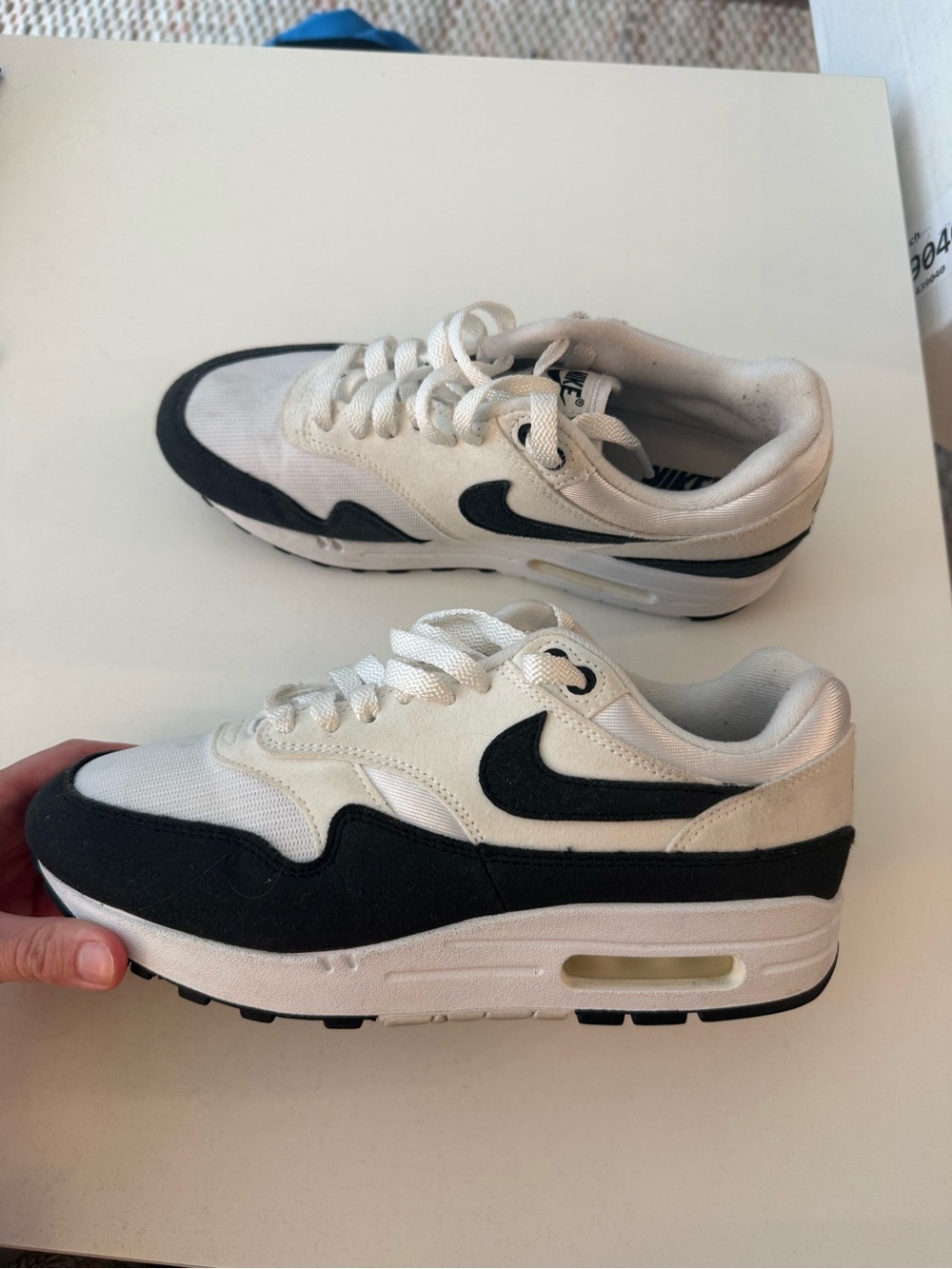 Nike Air Max 1 Black and White Low-Top Sneakers